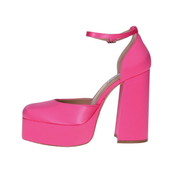 Steve Madden Women's Agata Pump - Classic Block Heel Pumps With Ankle Strap